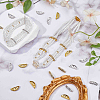 100Pcs 2 Colors Brass Crystal Rhinestone Spacer Bars ALRI-SC0001-60B-4