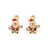 Brass Micro Pave Cubic Zirconia Charms LS-KK-Z129-01G-05-1