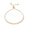 Adjustable Rack Plating Brass Cubic Zirconia Chain Bracelets BJEW-A132-10G-1