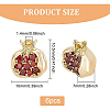 Brass Micro Pave Chocolate Cubic Zirconia Charms KK-BC0009-05-2