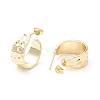 Chunky Hammered C-shape Stud Earrings EJEW-A064-09G-RS-2