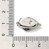 Rhodium Plated 925 Sterling Silver Micro Pave Clear Cubic Zirconia Box Clasps STER-M114-09P-3