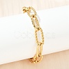 304 Stainless Steel Paperclip Chain Bracelets for Women Men BJEW-Z143-24G-3