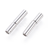 Platinum Plated Brass Bayonet Clasps X-KK646-3-2