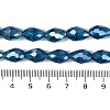 Transparent Electroplate Glass Beads Strands X-EGLA-N013-T6mm-B25-4