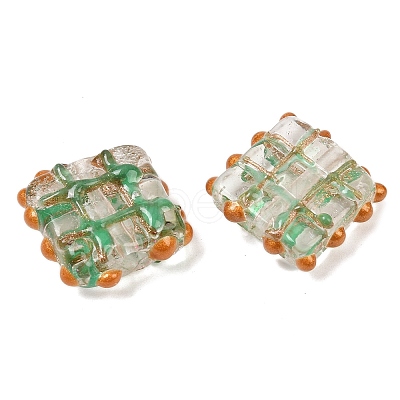 Handmade Gold Sand Lampwork Beads LAMP-L082-01D-1