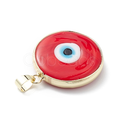 Handmade Evil Eye Lampwork Pendants LAMP-F031-03G-1