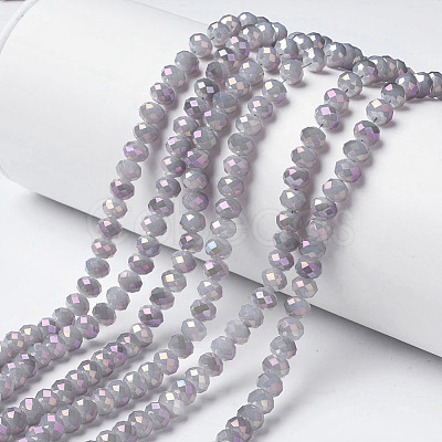 Electroplate Glass Beads Strands EGLA-A034-J4mm-G02-1