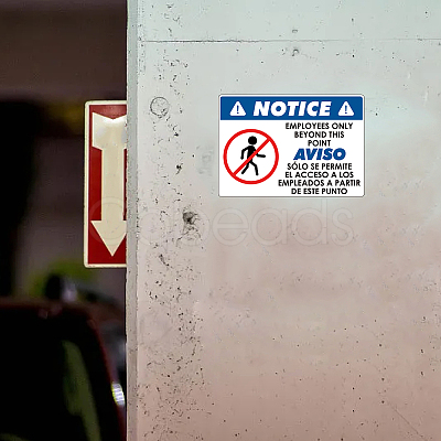 5Pcs Waterproof PVC Warning Sign Stickers DIY-WH0237-028-1