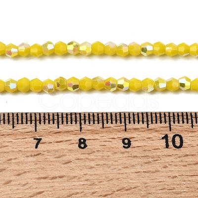 AB Color Plated Opaque Glass Beads Strands GLAA-G127-02C-1