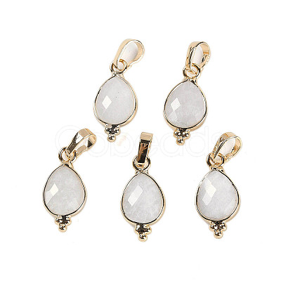 Natural White Moonstone Faceted Pendans X-KK-L218-004G-04-1