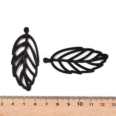 Natural Poplar Wood Big Pendants WOOD-N016-22A-1