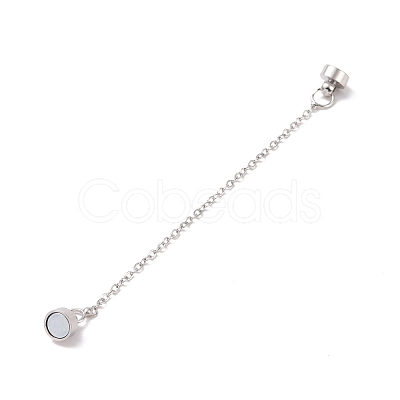 Brass Magnetic Clasp with Cable Safety Chain KK-F839-035P-1