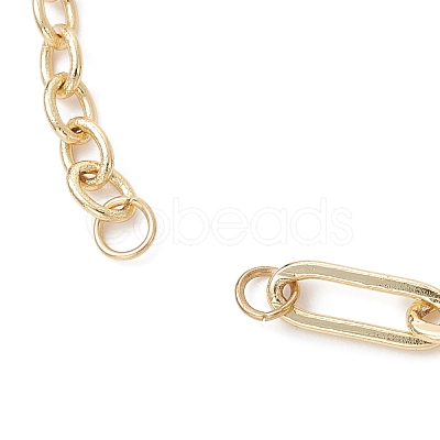 Brass Mixed Chain Bracelet Making AJEW-JB01561-1