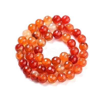 Natural Agate Beads Strands G-G580-8mm-M-1