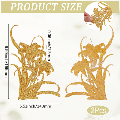 2Pcs Polyester Clothing Patches PATC-GF0001-85B-1
