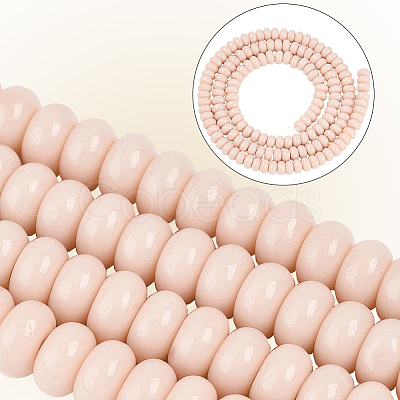 3Starnds Opaque Spray Painted Glass Beads GLAA-PA0001-35D-1