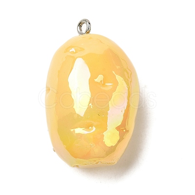 Opaque Resin Pendants FIND-I044-16D-1