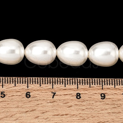 Electroplated Shell Pearl Beads Strands BSHE-B008-04-1