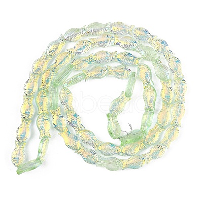 1 Strand Transparency Electroplate Glass Beads Strands GLAA-YW0004-90G-1
