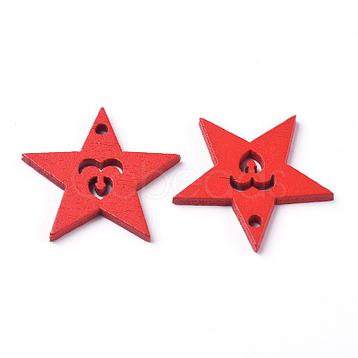 Natural Poplar Wood Pendants WOOD-D010-11A-1