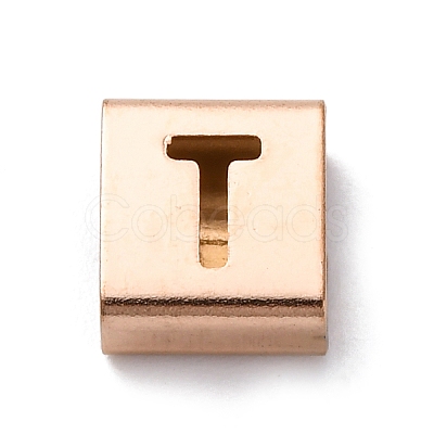 Ion Plating(IP) 304 Stainless Steel Square Slide Charms STAS-L132-02T-RG-1