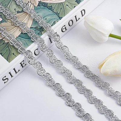 Metallic Polyester Ribbon OCOR-WH0065-07B-1