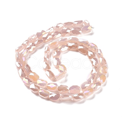 Faceted Electroplated Glass Beads Strands GLAA-G092-C-1
