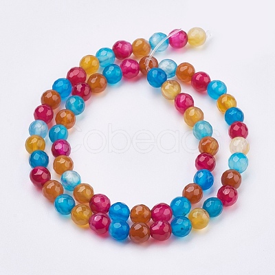 Natural Agate Beads Strands G-G580-6mm-18A-1