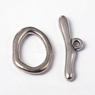 Alloy Toggle Clasps X-PALLOY-G014-AS-1