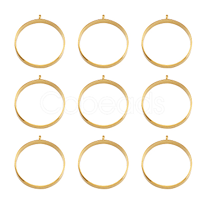 Alloy Open Back Bezel Big Pendants PALLOY-TA0021-01G-1