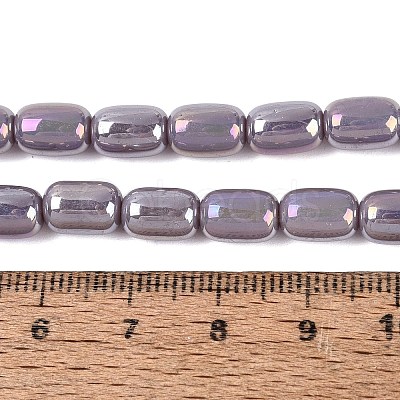Electroplate Opaque Glass Beads Strands EGLA-Q132-03B-C04-1
