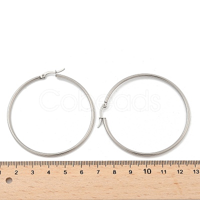 Tarnish Resistant 304 Stainless Steel Big Hoop Earrings EJEW-F105-04P-1