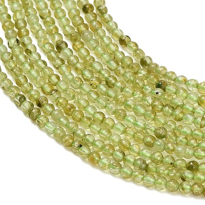 Natural Peridot Beads Strands G-A322-A07-2mm-1