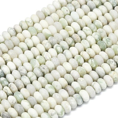Natural Peace Jade Beads Strands G-P575-A25-6x4mm-1