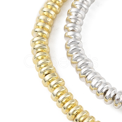 2 Strands 2 Colors Electroplated Non-magnetic Synthetic Hematite Beads Strands G-YW0001-38-1