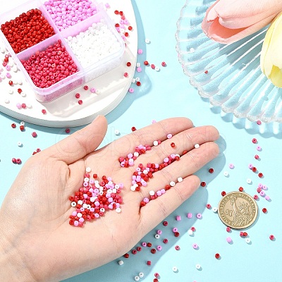 72G 4 Styles Glass Seed Beads SEED-YW0002-77A-1