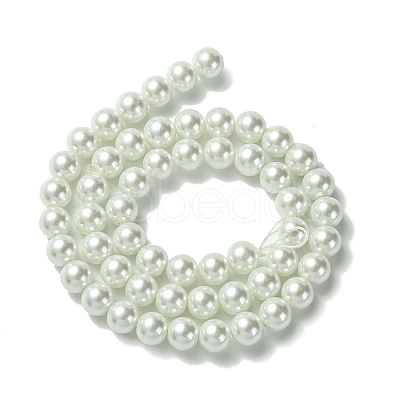 Eco-Friendly Dyed Glass Pearl Round Beads Strands HY-A002-8mm-RB001-1