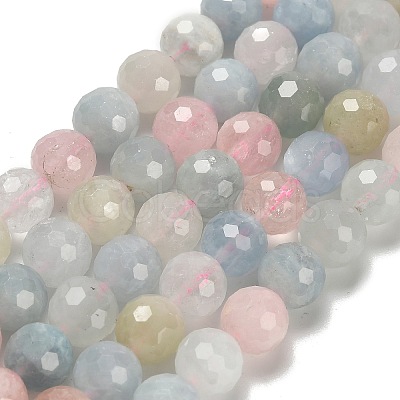 Natural Morganite Beads Strands G-H329-F01-8mm-1