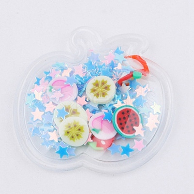 Quicksand Sequin Plastic Cabochons OHAR-CJC0002-01C-1