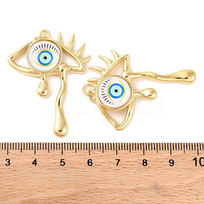 Rack Plating Brass Micro Pave Cubic Zirconia Pendants KK-H486-23G-05-1
