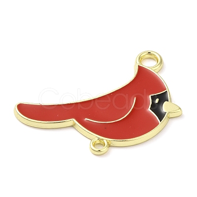 Rack Plating Alloy Enamel Bird Connector Charms ENAM-U001-03E-G-1