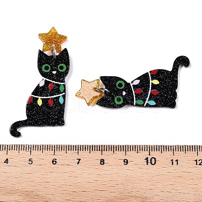 Christmas Themed Acrylic Pendants X-SACR-P023-B02-1