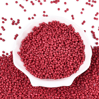 8/0 3mm Baking Paint Glass Seed Beads Loose Spacer Beads X-SEED-S002-K5-1