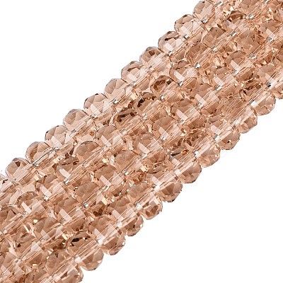 Transparent Glass Beads Strands GLAA-Q114-01A-A13-1