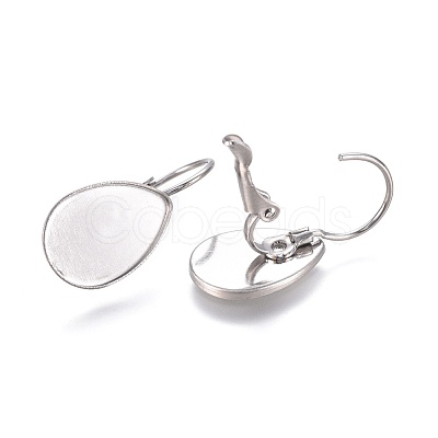Non-Tarnish 304 Stainless Steel Leverback Earring Findings X-STAS-E474-07P-1