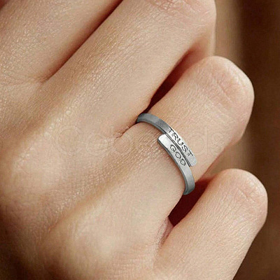 304 Stainless Steel Cuff Open Rings WGA6A67-02-1