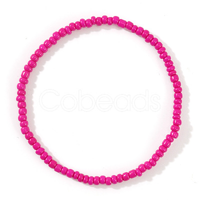 Bohemian Style Glass Seed Round Beaded Stretch Bracelets for Women and Girls QC1602-1-1