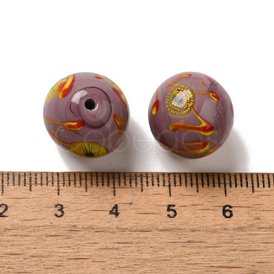 Handmade Lampwork Beads Strands LAMP-G162-08B-10-1