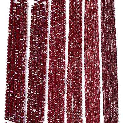Electroplate Glass Beads Strands EGLA-A044-P2mm-B02-1